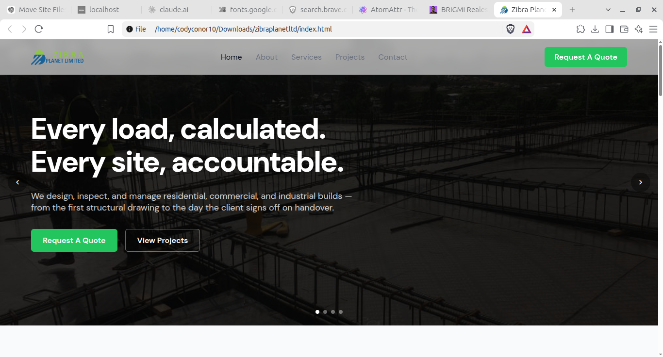 Zibra Planet website preview